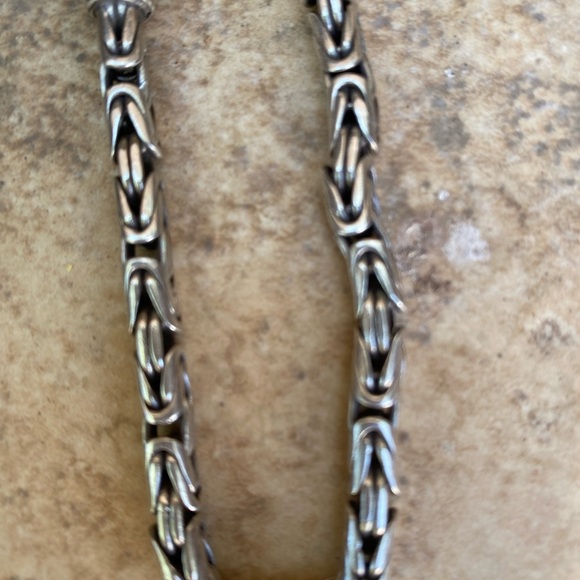 Sterling silver Byzantine link bracelet - Picture 9 of 10